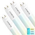 Luxrite T8 LED Tube Light Bulbs 18W (32W Equivalent) 3 CCT Selectable 2340LM Type A+B G13 Base 4-Pack LR34235-4PK